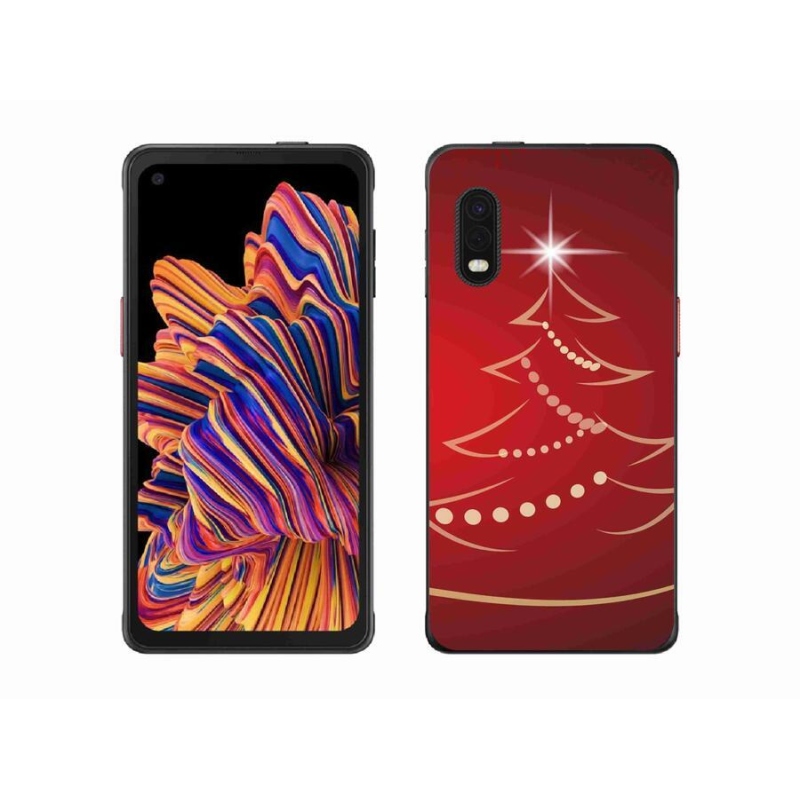 Gél borítás mmCase Samsung Galaxy Xcover Pro készülékhez - karácsonyfa karikatúra