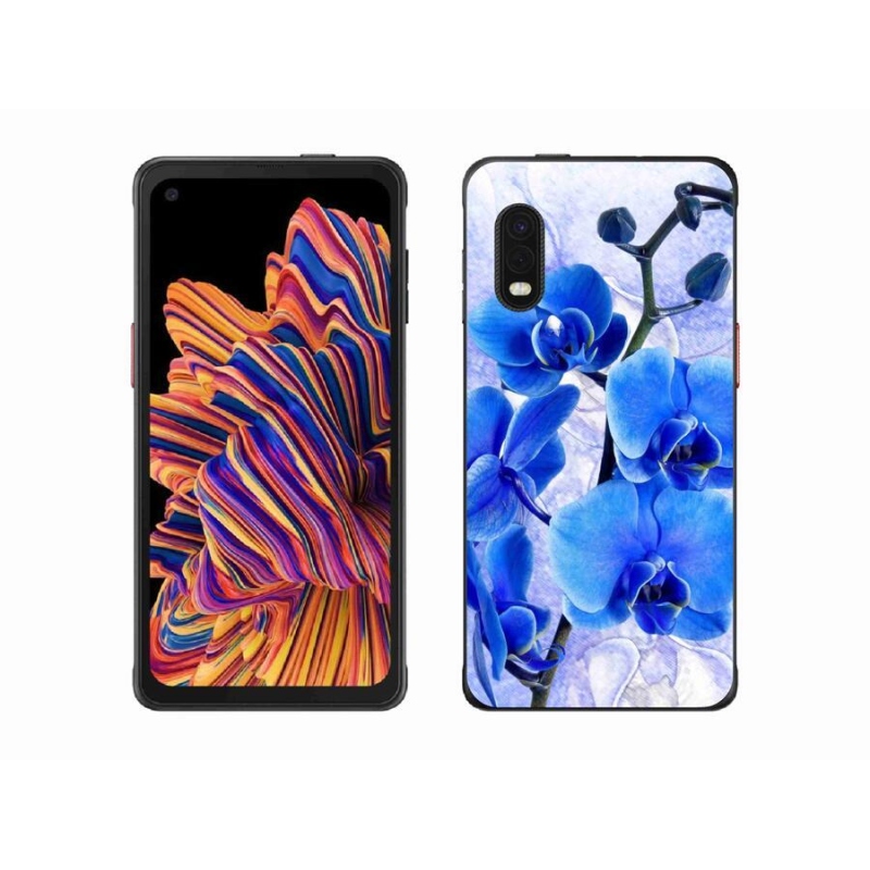 Gél védőhuzat mmCase Samsung Galaxy Xcover Pro készülékhez - kék virágok