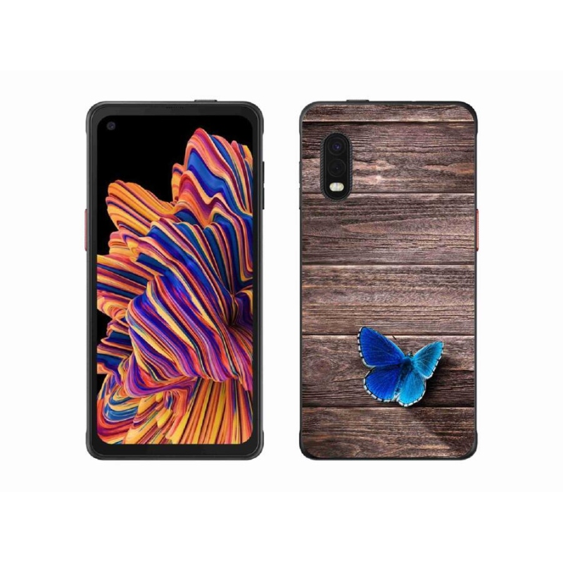 Gél védőhuzat mmCase Samsung Galaxy Xcover Pro - kék pillangó 1