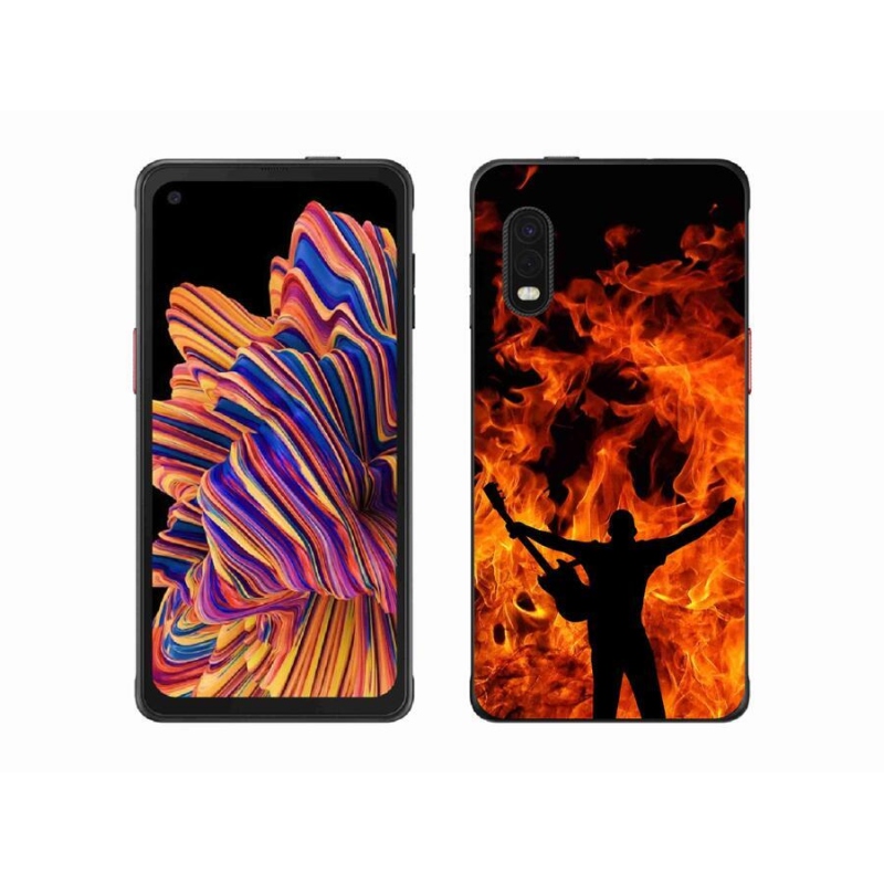Gél borítás mmCase Samsung Galaxy Xcover Pro - zenész és tűz