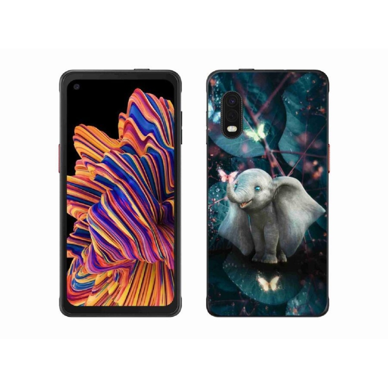 Gél borítás mmCase Samsung Galaxy Xcover Pro készülékhez - aranyos elefánt