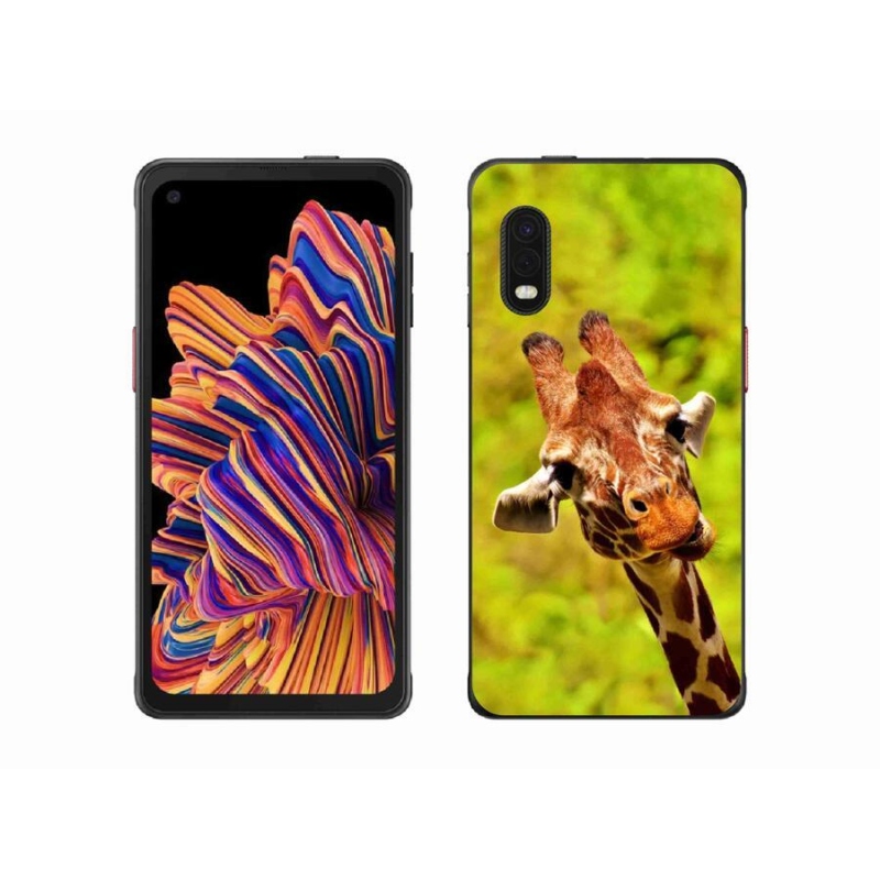 Zselés borítás mmCase Samsung Galaxy Xcover Pro készülékhez - zsiráf