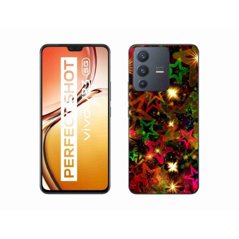 Gél borító mmCase mobil Vivo V23 5G - színes csillagok