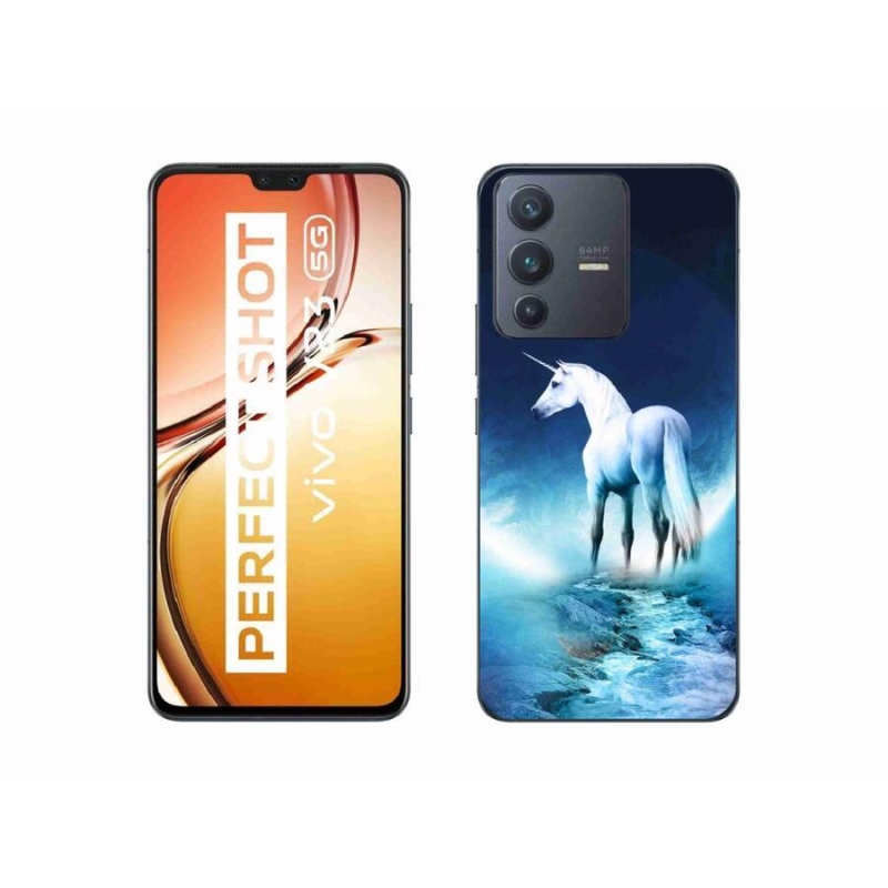 Gél borítás mmCase a Vivo V23 5G készülékhez - fehér egyszarvú