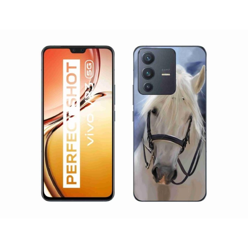 Zselés borítás mmCase a Vivo V23 5G-hez - fehér ló