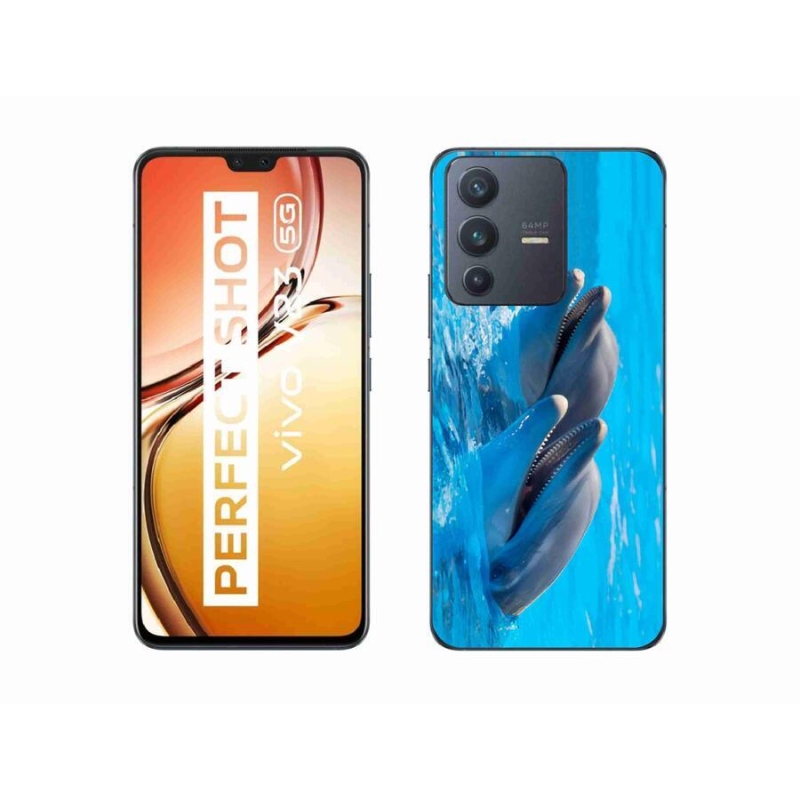 Zselés borítás mmCase a Vivo V23 5G készülékhez - delfinek