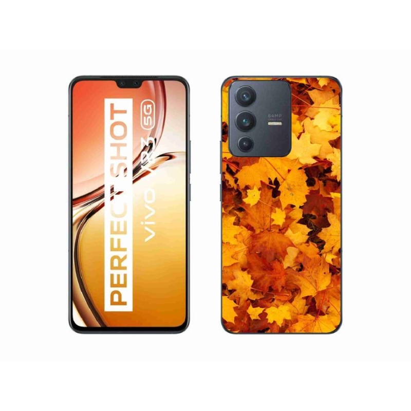 Zselés borítás mmCase a Vivo V23 5G készülékhez - juharlevelek