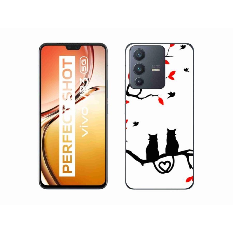 Gél borító mmCase a Vivo V23 5G készülékhez - macskaszerelem