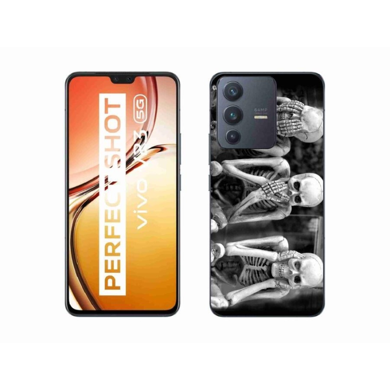 Zselés borítás mmCase a Vivo V23 5G-hez - csontvázak