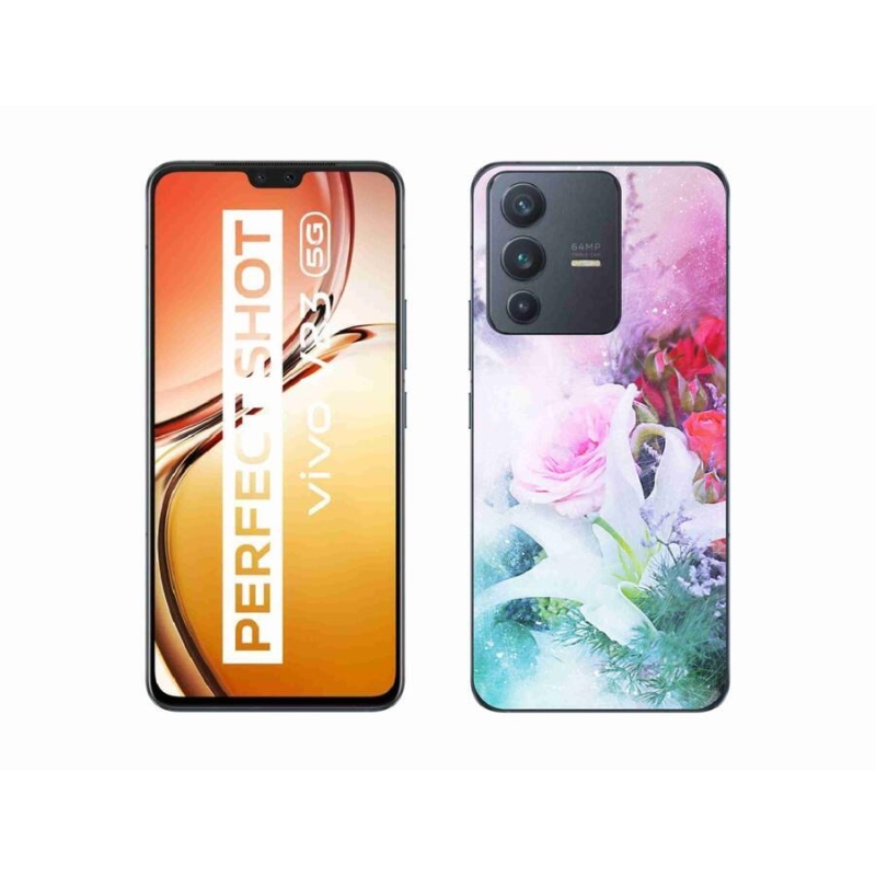 Zselés borítás mmCase a Vivo V23 5G készülékhez - virág 4