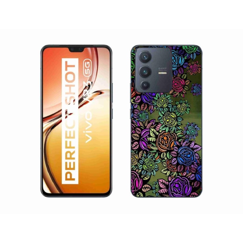 Zselés borítás mmCase a Vivo V23 5G készülékhez - virág 6