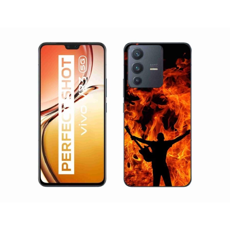 Gél borító mmCase a Vivo V23 5G számára - zenész és tűz