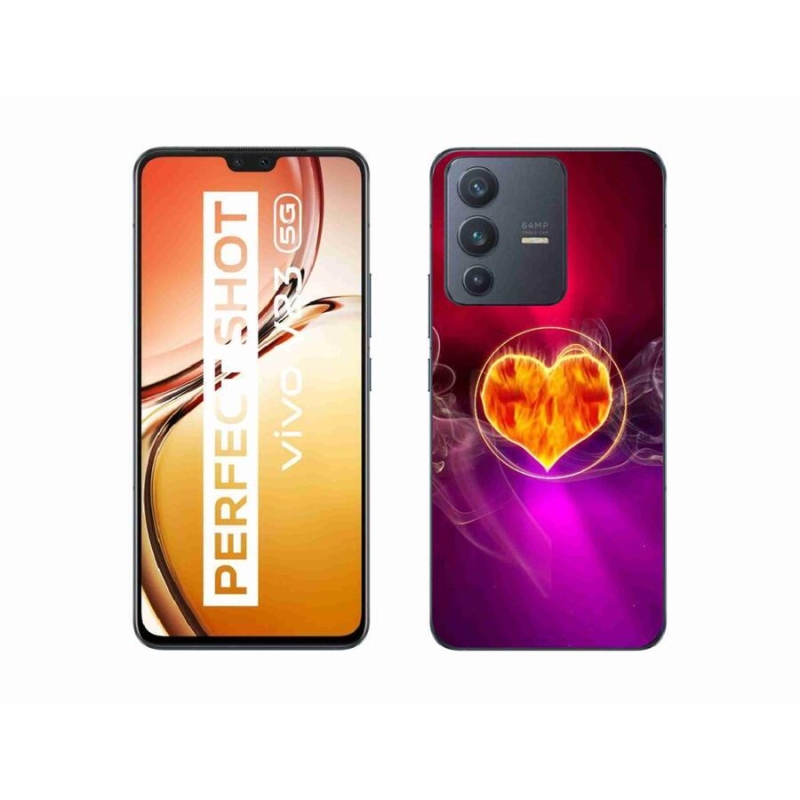 Gél borítás mmCase a Vivo V23 5G készülékhez - tüzes szív