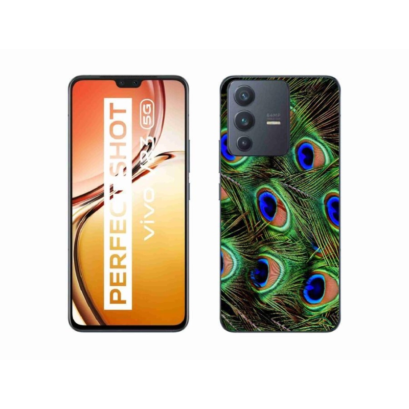 Zselés borítás mmCase a Vivo V23 5G készülékhez - pávatoll