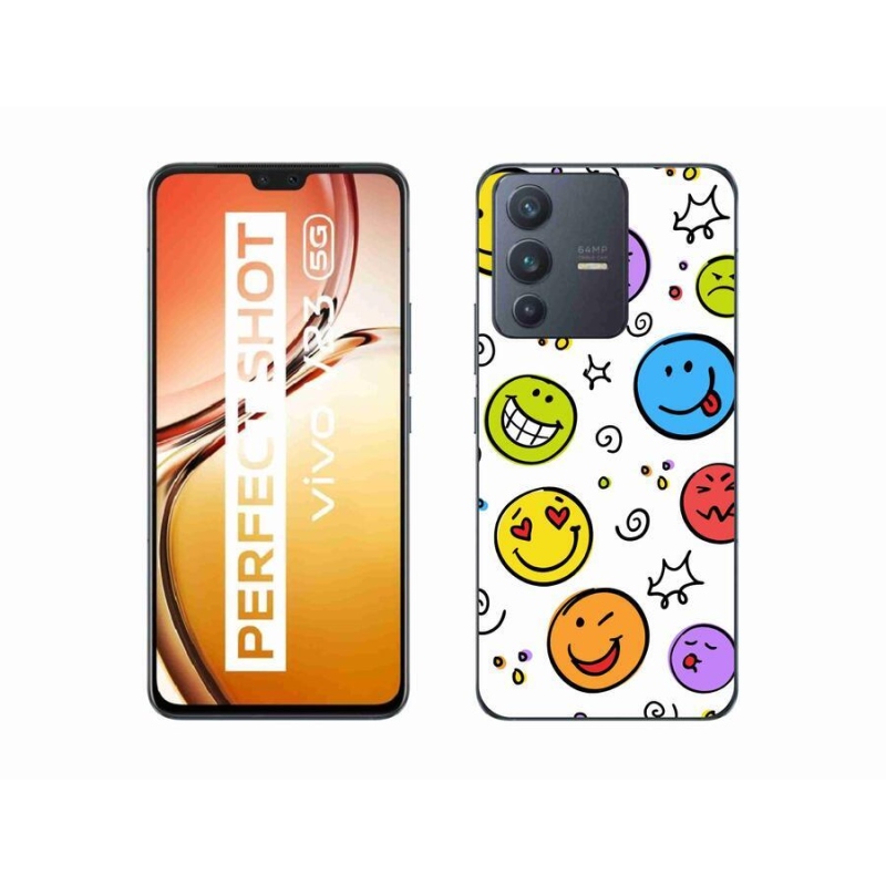 Gél borító mmCase a Vivo V23 5G készülékhez - smiley-k