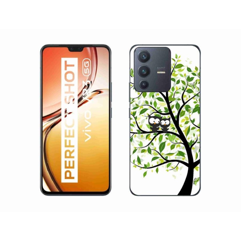 Gél borító mmCase a Vivo V23 5G-hez - baglyok a fán