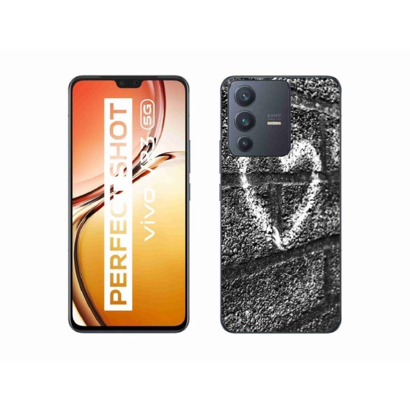 Zselés borítás mmCase a Vivo V23 5G-hez - szív a falon