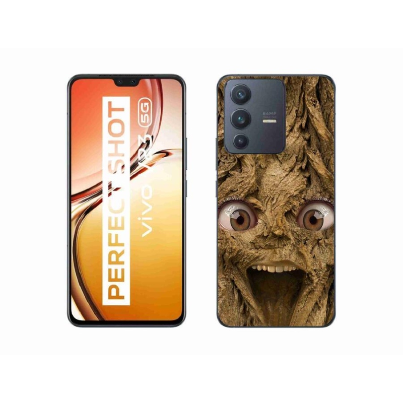 Gél borító mmCase a Vivo V23 5G-hez - vidám fa szemekkel