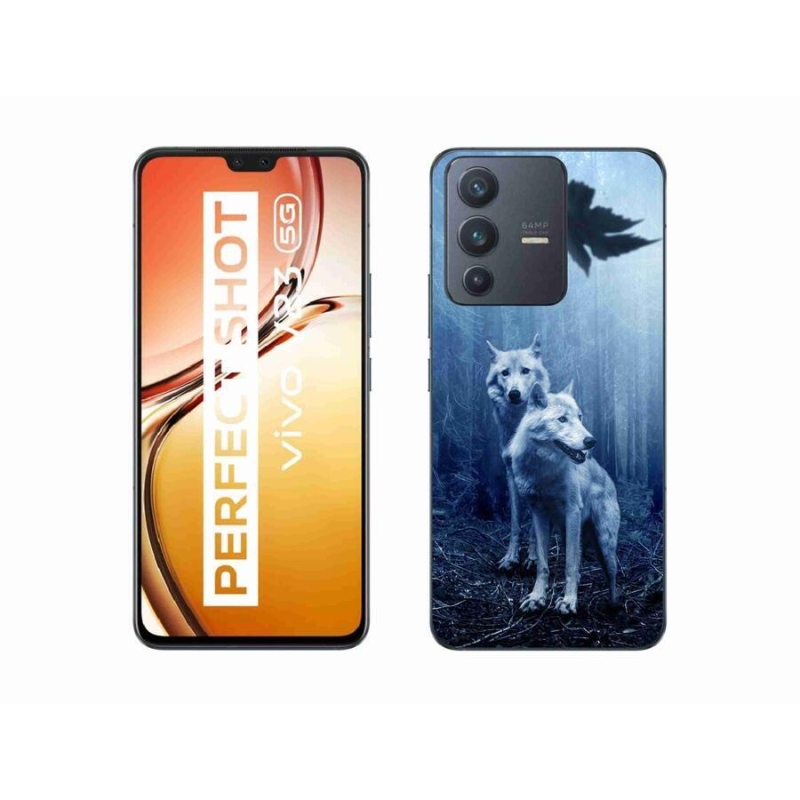 Gél borítás mmCase a Vivo V23 5G-hez - farkasok az erdőben
