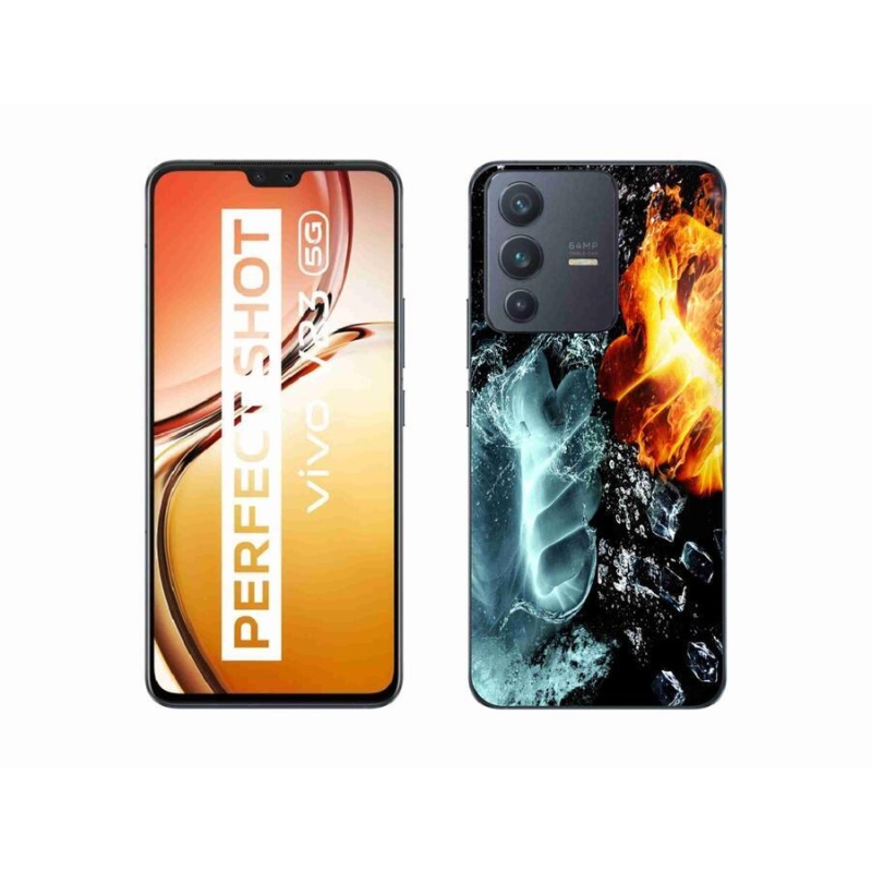 Gél borítás mmCase a Vivo V23 5G készülékhez - víz és tűz