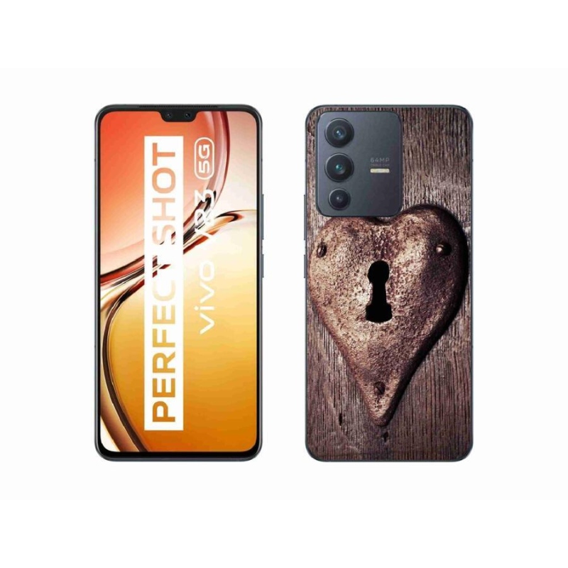 Gél borító mmCase a Vivo V23 5G készülékhez - szív alakú zár