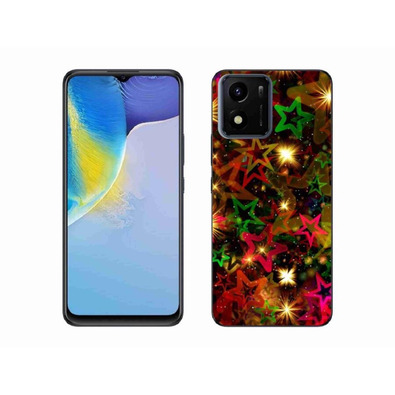 Gél borító mmCase mobiltelefonhoz Vivo Y01 - színes csillagok