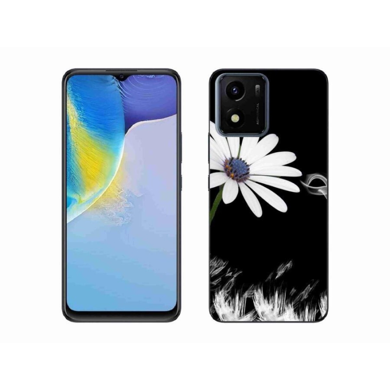 Zselés borítás mmCase a Vivo Y01-hez - fehér virág