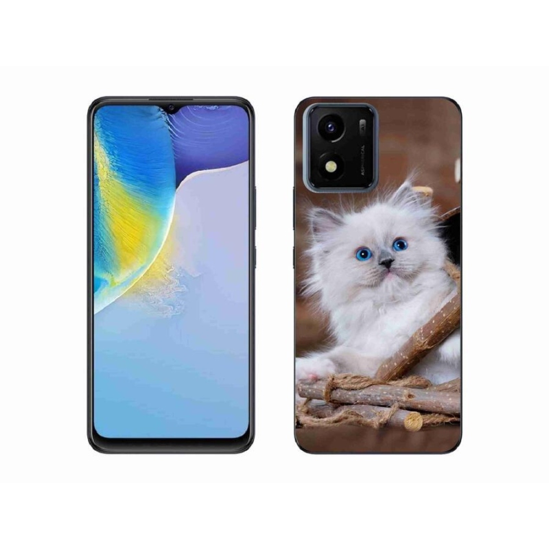 Gél borítás mmCase a Vivo Y01-hez - fehér cica