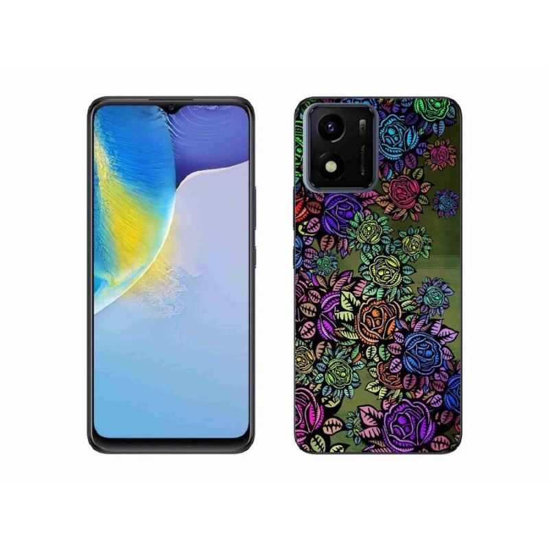 Zselés borító mmCase mobil Vivo Y01 - virágok 6