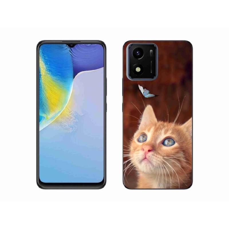 Zselés borító mmCase mobil Vivo Y01 - pillangó és cica