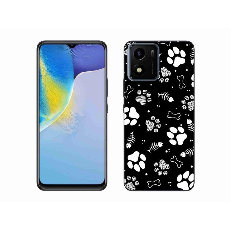 Gél borító mmCase mobil Vivo Y01 - kutyamancsok számára