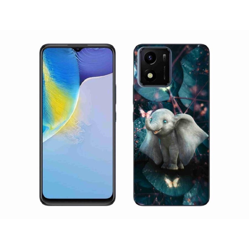 Gél borító mmCase a mobil Vivo Y01 - aranyos elefánthoz