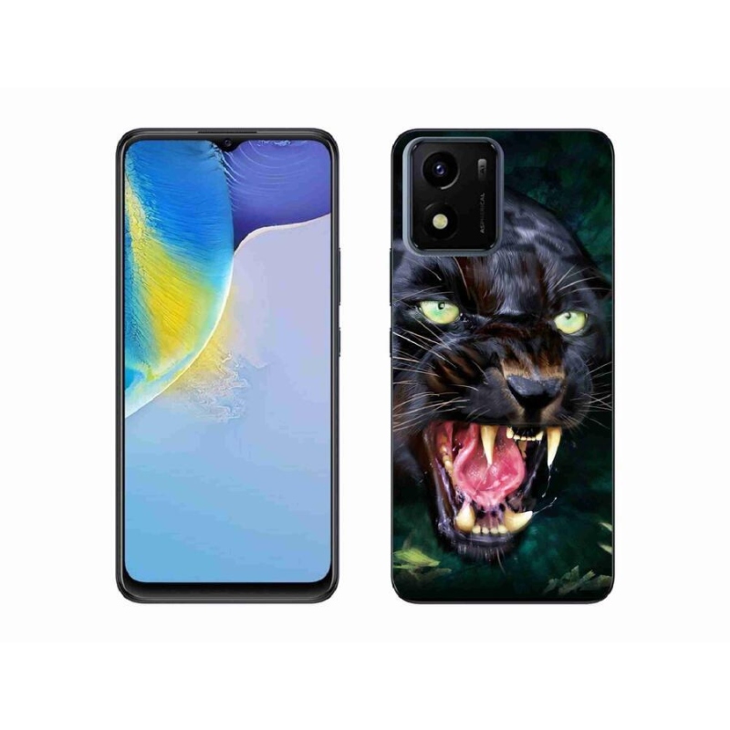 Gél borító mmCase a Vivo Y01-hez - dühös fekete párduc