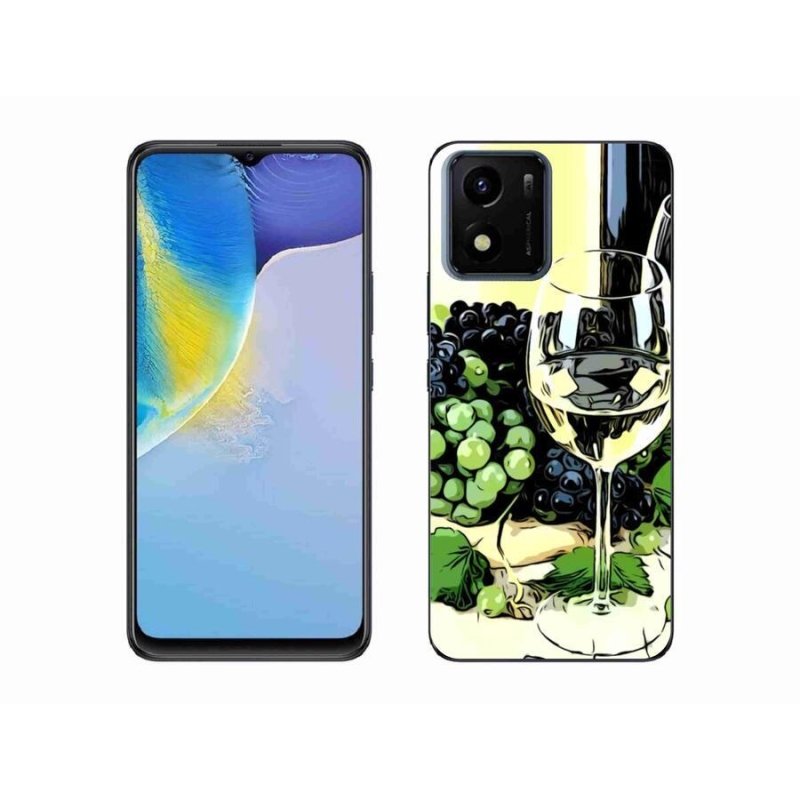 Gél borító mmCase mobil Vivo Y01 - pohár bor