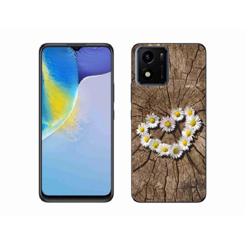 Zselés borító mmCase a mobil Vivo Y01 mobilhoz - százszorszépek szíve