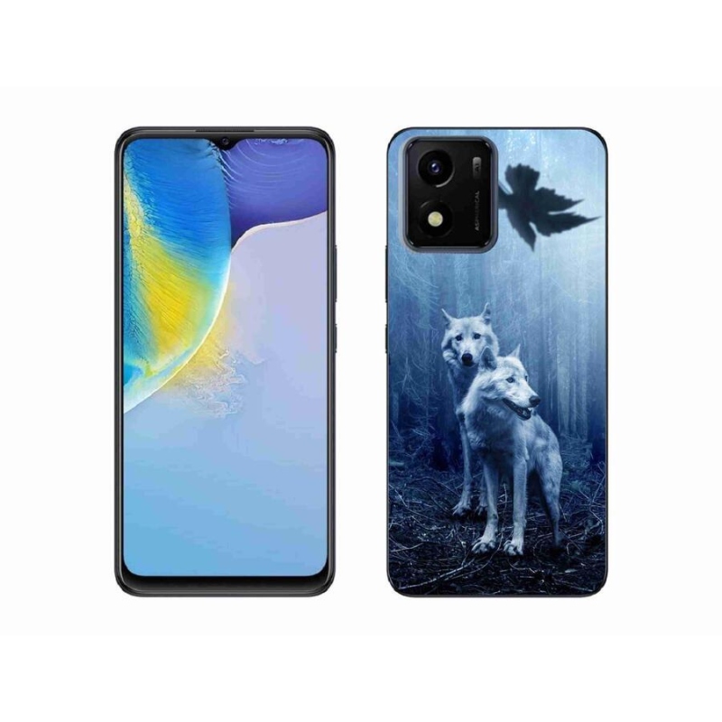 Gél borító mmCase mobil Vivo Y01 - farkasok az erdőben