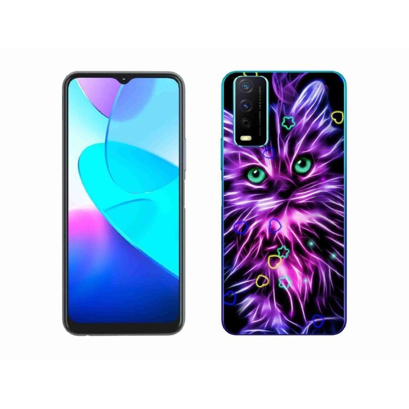 Zselés borító mmCase a Vivo Y11s/Y20s készülékhez - absztrakt macska