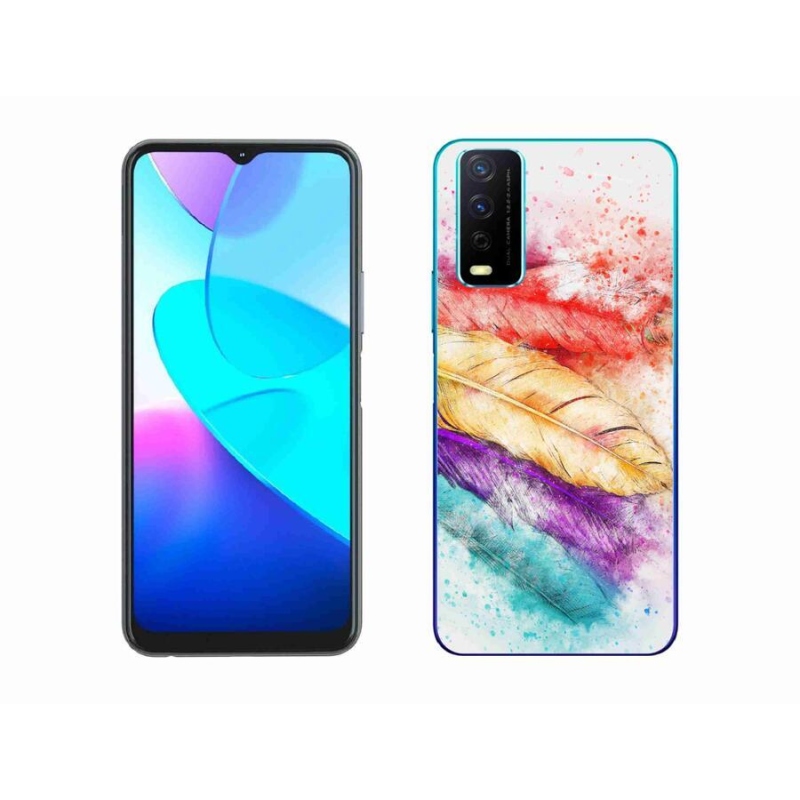 Gél védőhuzat mmCase a Vivo Y11s/Y20s készülékhez - színes tollakkal