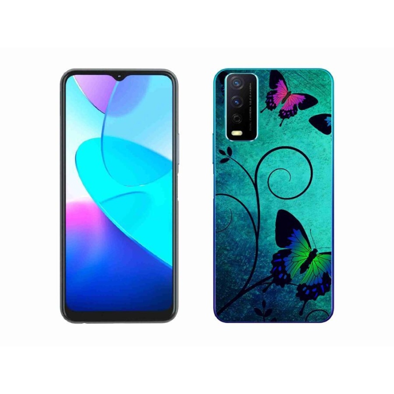 Gél borító mmCase mobiltelefonhoz Vivo Y11s/Y20s - színes pillangók