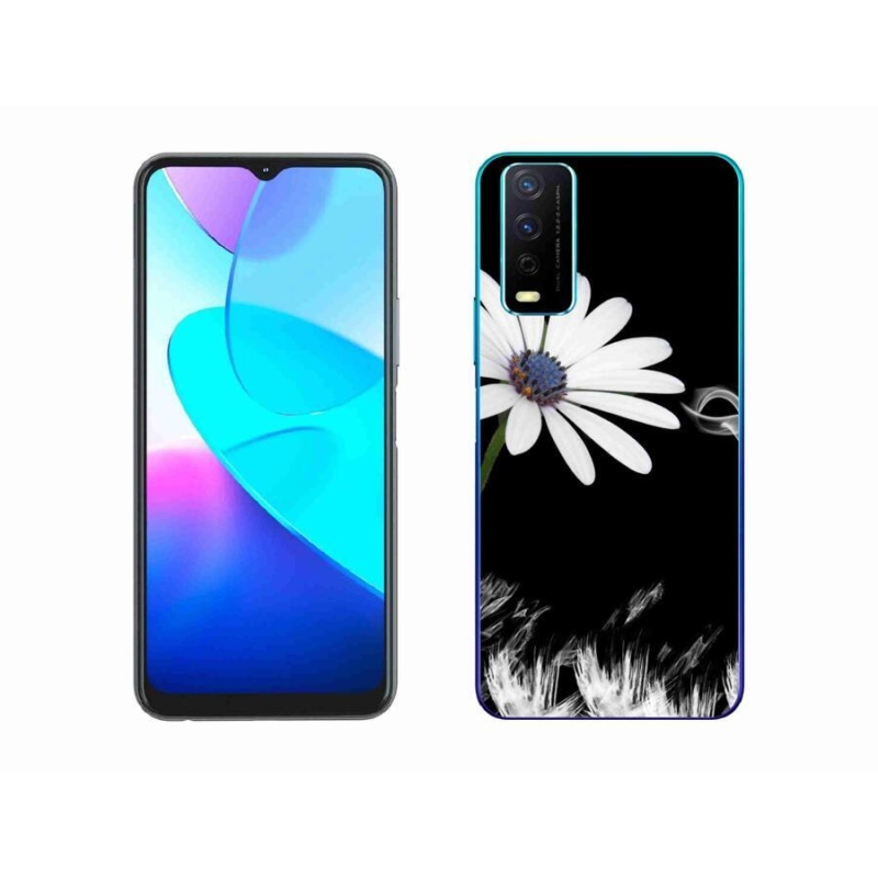 Gél védőhuzat mmCase a Vivo Y11s/Y20s készülékhez - fehér virág
