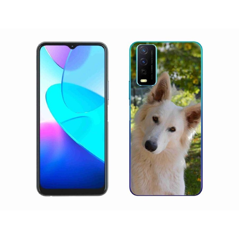 Gél védőhuzat mmCase a Vivo Y11s/Y20s készülékhez - fehér svájci pásztor 1