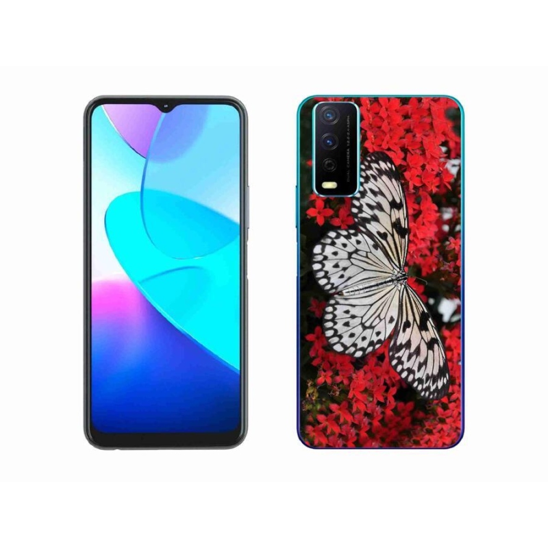 Gél védőhuzat mmCase a Vivo Y11s/Y20s készülékhez - fekete-fehér pillangó 1