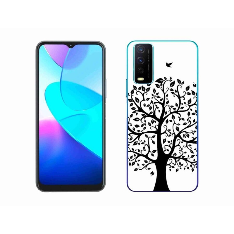 Zselés borítás mmCase a Vivo Y11s/Y20s készülékhez - fekete és fehér fa