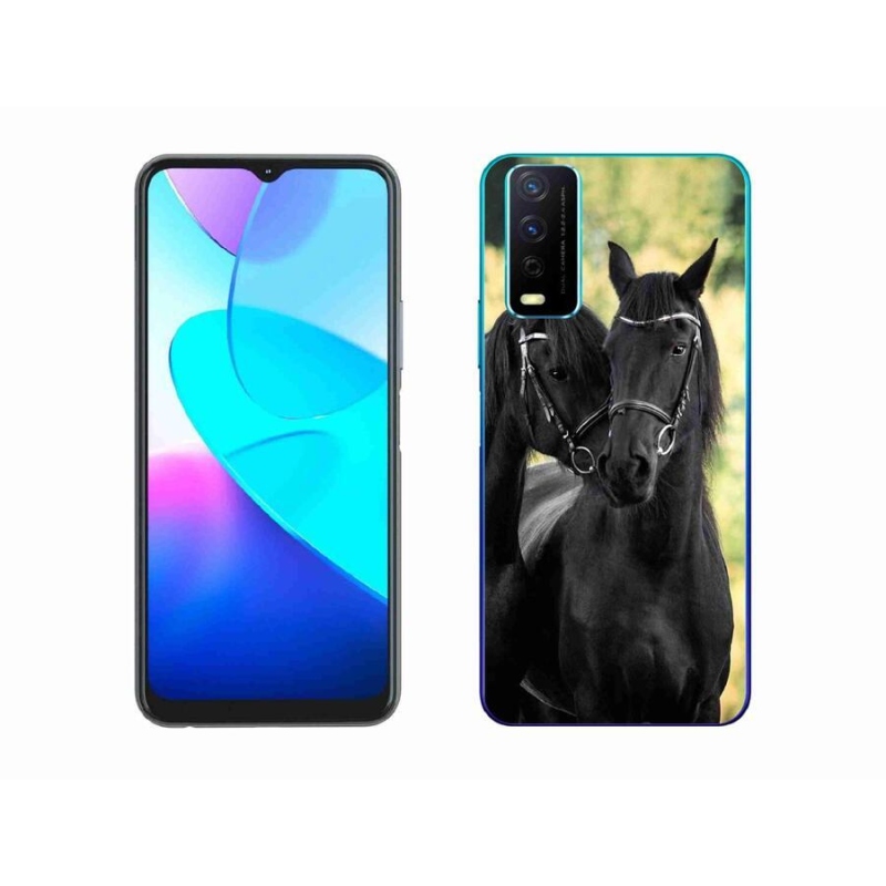 Gél borítás mmCase a Vivo Y11s/Y20s készülékhez - két fekete ló