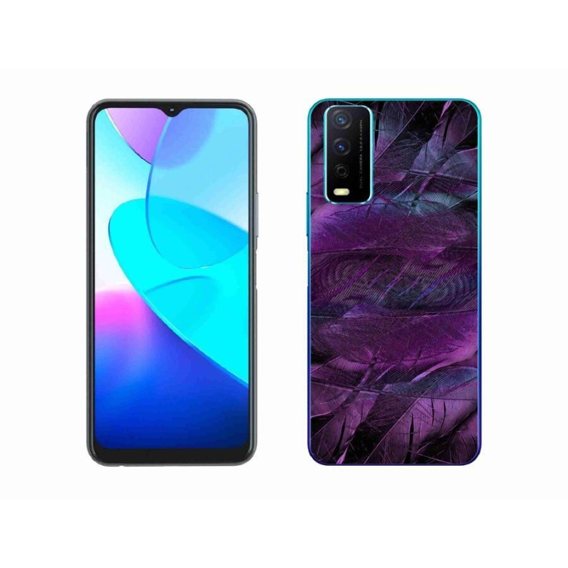 Gél védőhuzat mmCase a Vivo Y11s/Y20s készülékhez - lila toll