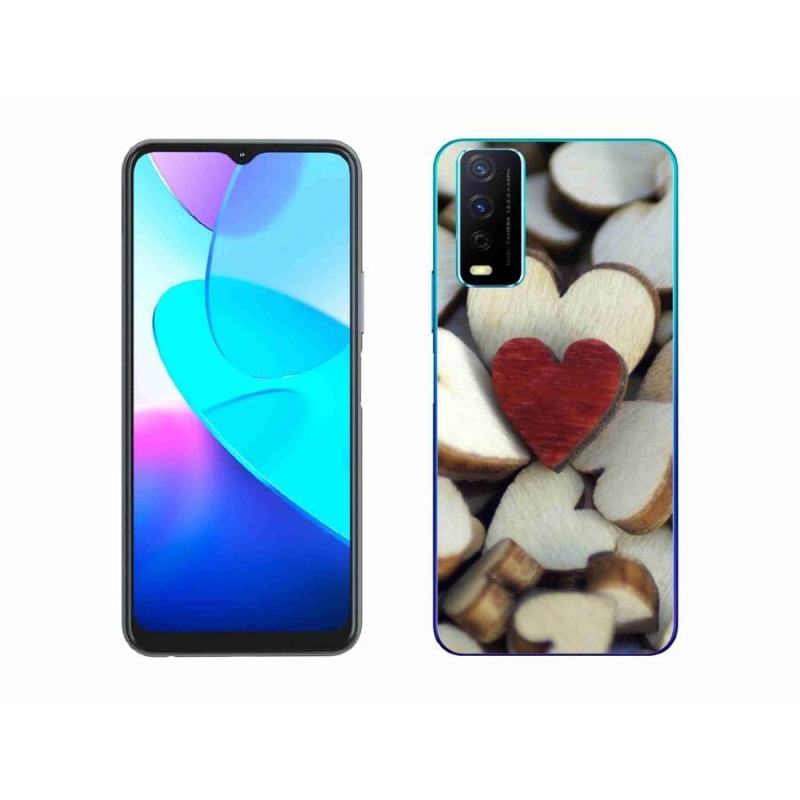 Gél borítás mmCase a Vivo Y11s/Y20s készülékhez - gravírozott piros szív
