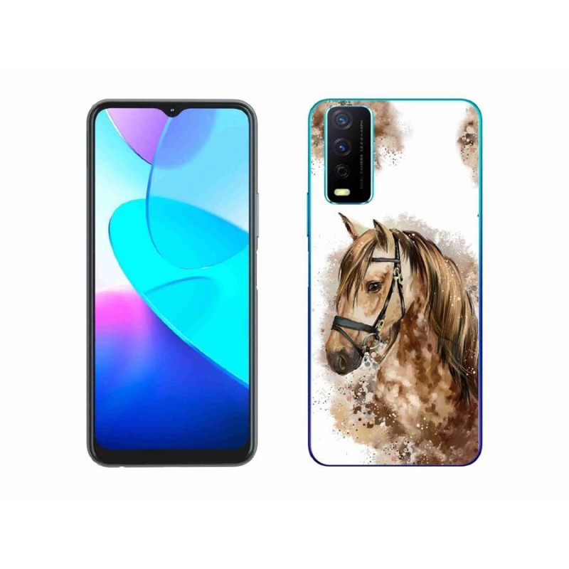 Zselés borítás mmCase a Vivo Y11s/Y20s készülékhez - barna rajzfilm lovacska