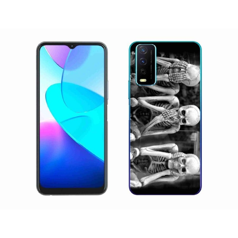 Gél védőburkolat mmCase a Vivo Y11s/Y20s készülékhez - csontvázak