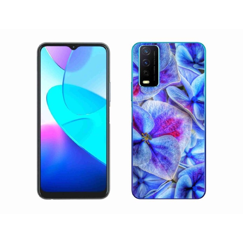 Gél védőhuzat mmCase a Vivo Y11s/Y20s készülékhez - kék virágok 1