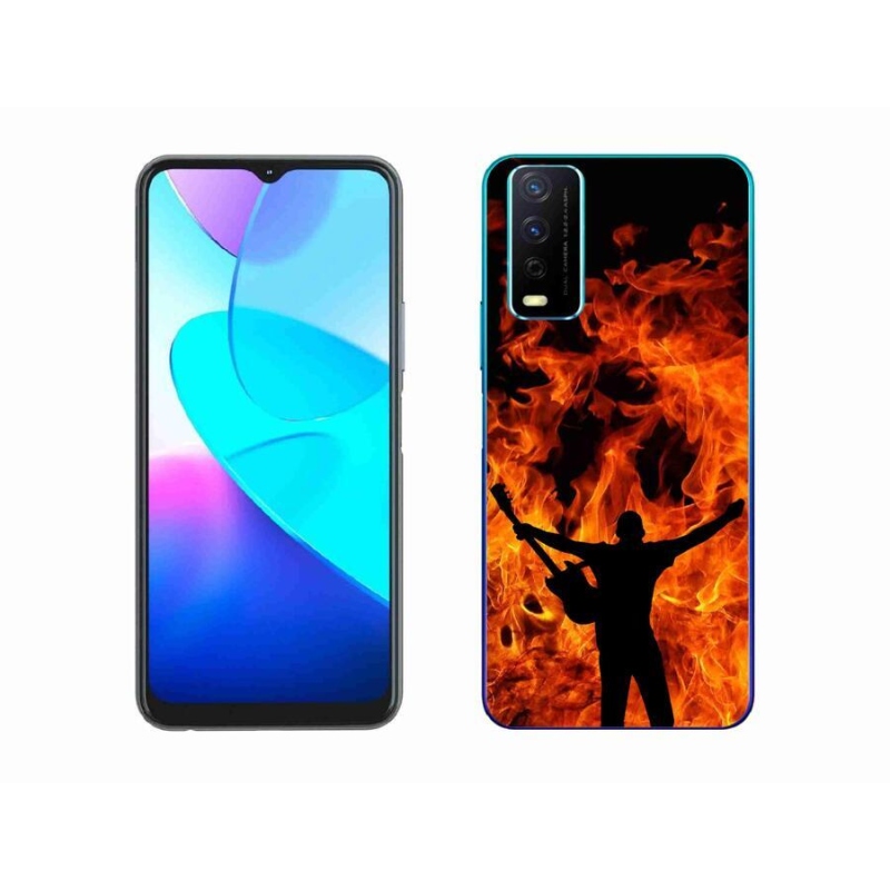 Gélburkolat mmCase a Vivo Y11s/Y20s számára - zenész és tűz